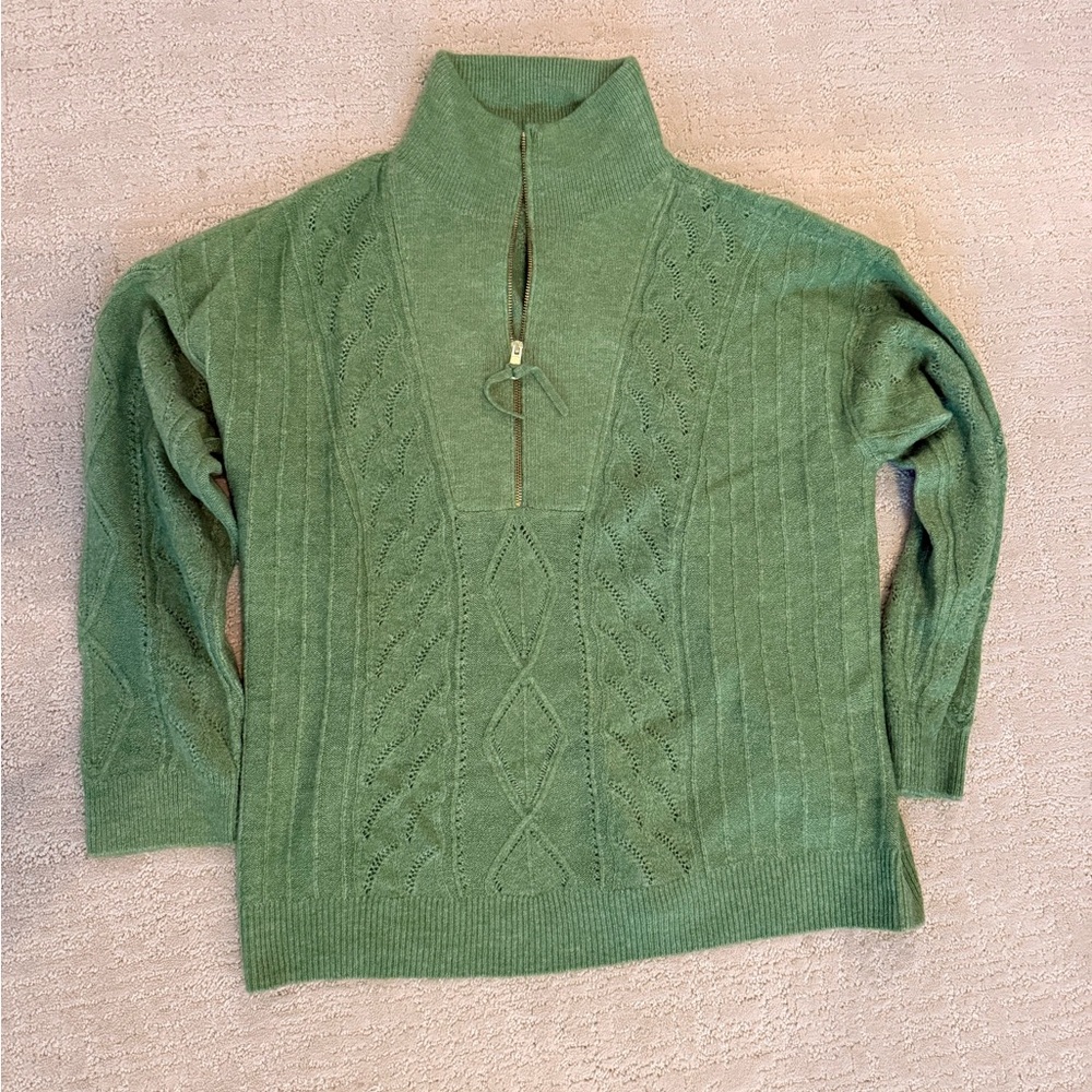 Talbots Green Cowl Sweater NWT